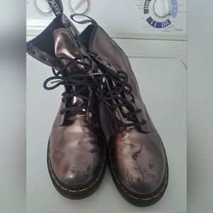 Metallic Lace-Up Boots